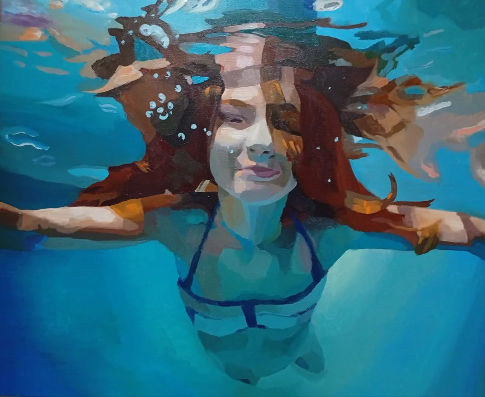 Inmersión, óleo sobre lienzo